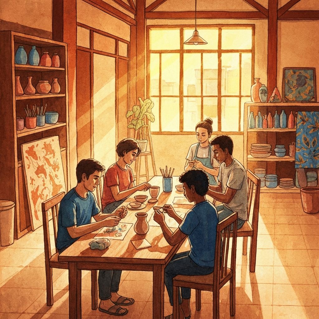 Komuniti kreatif Batu Pahat bekerja bersama dalam bengkel seni